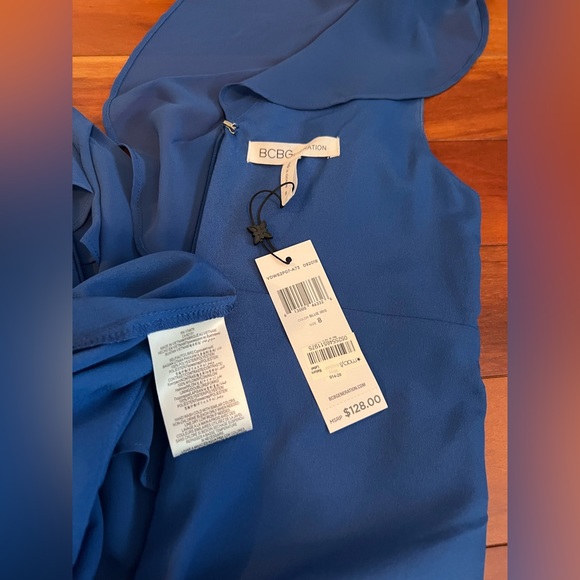 BCBGeneration, Blue with black lace dress, size 8 - Picture 8 of 10